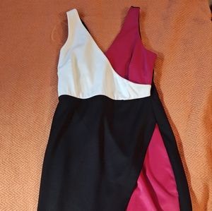 Black-Pink-White dress